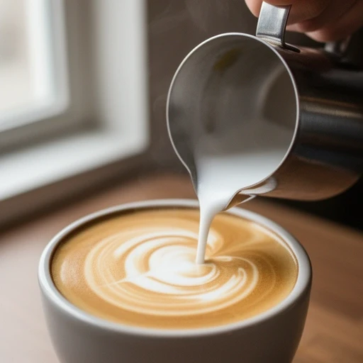 Latte Microfoam mit feiner Konsistenz
